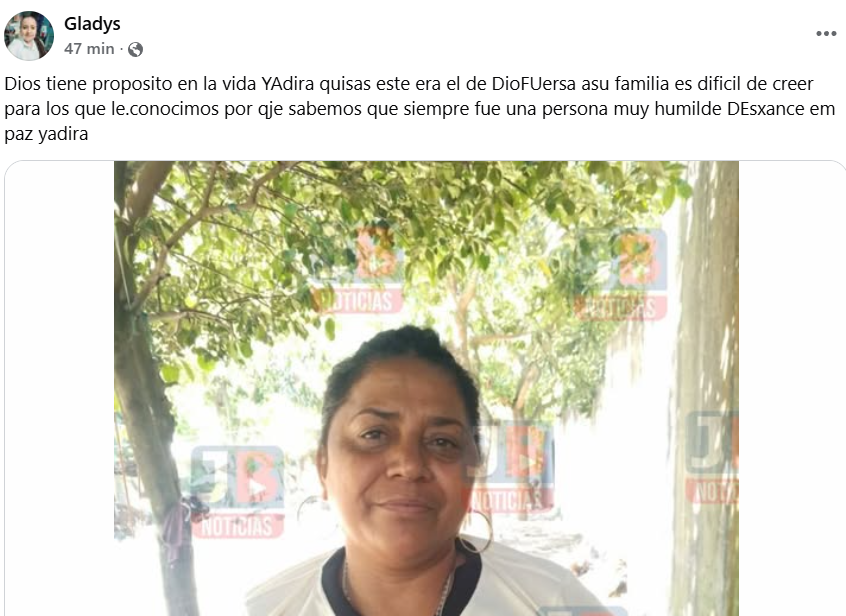 Captura de pantalla de la publicación