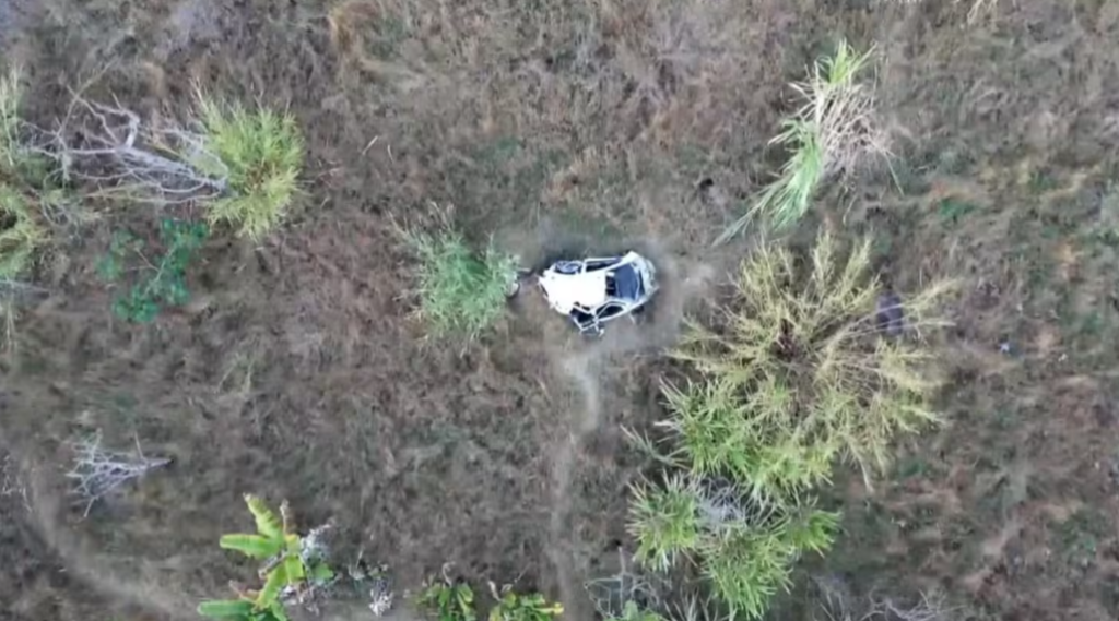 El vehículo accidentado