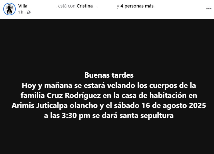 Captura de pantalla de la publicación