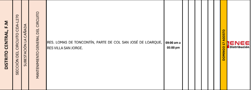 Lista de colonias que no tendrán luz pasado mañana