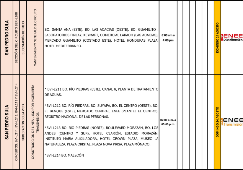 Lista de colonias que no tendrán luz pasado mañana