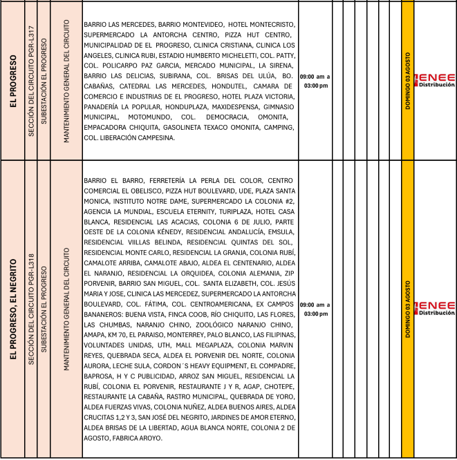 Lista de colonias que no tendrán luz pasado mañana