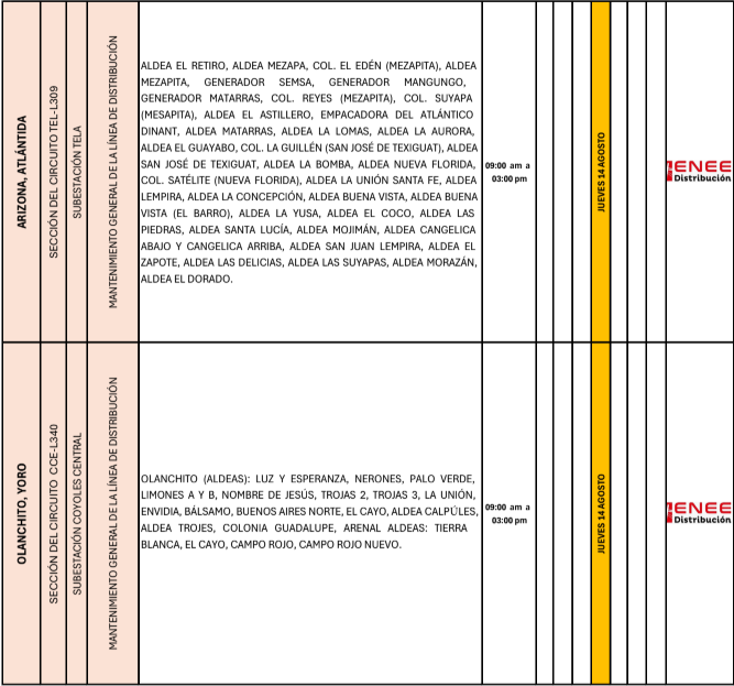 Lista de colonias que no tendrán luz pasado mañana