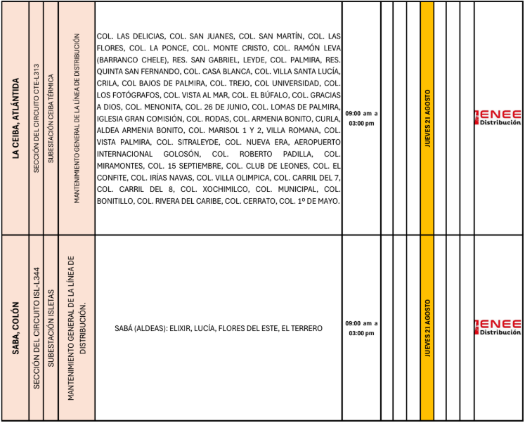 Lista de colonias que no tendrán luz pasado mañana