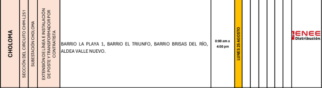 Lista de colonias que no tendrán luz pasado mañana