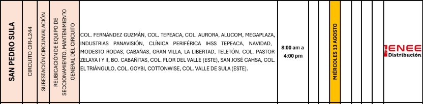 Lista de colonias que no tendrán luz pasado mañana