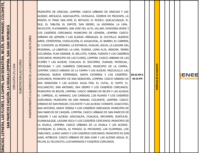 Lista de colonias que no tendrán luz pasado mañana