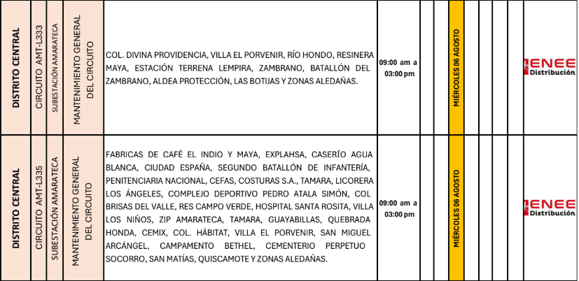 Lista de colonias que no tendrán luz pasado mañana