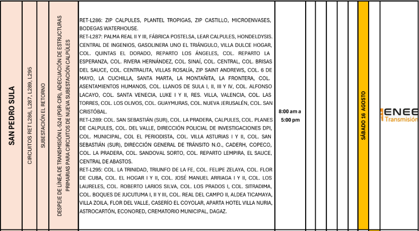 Lista de colonias que no tendrán luz pasado mañana