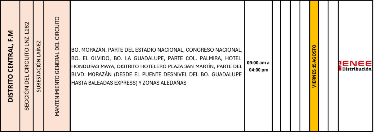 Lista de colonias que no tendrán luz pasado mañana