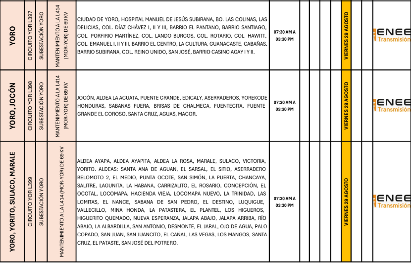 Lista de colonias que no tendrán luz pasado mañana