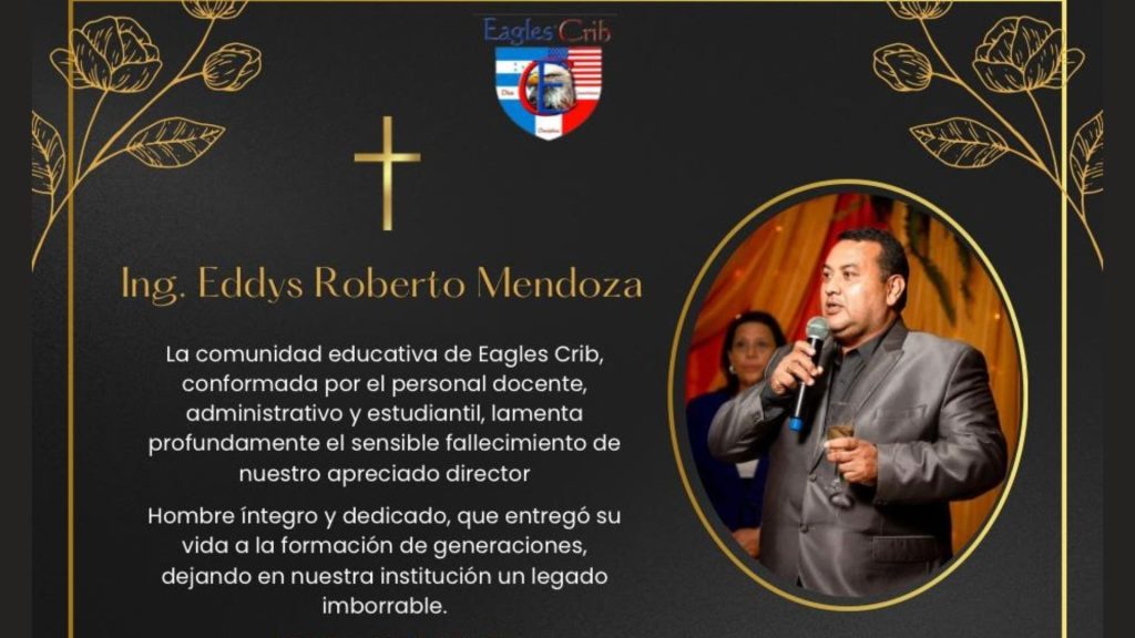 Nota necrológica de la escuela.