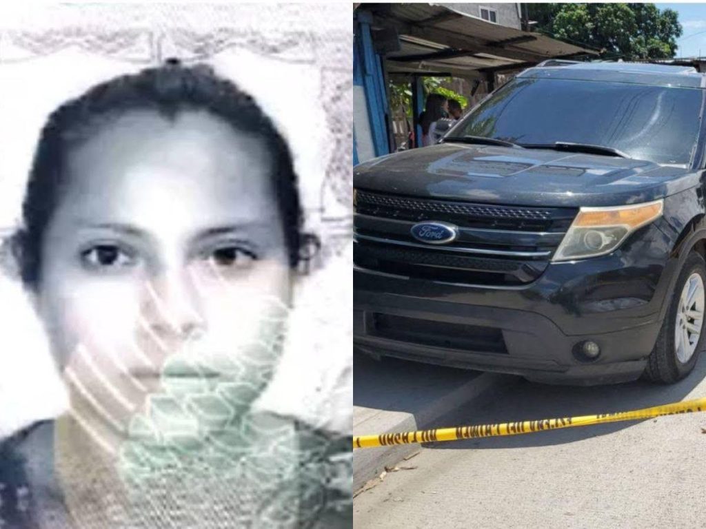 A la izquierda, la mujer; a la derecha, el vehículo