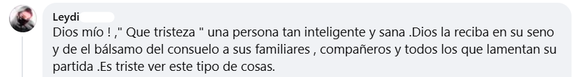 Captura de pantalla del comentario