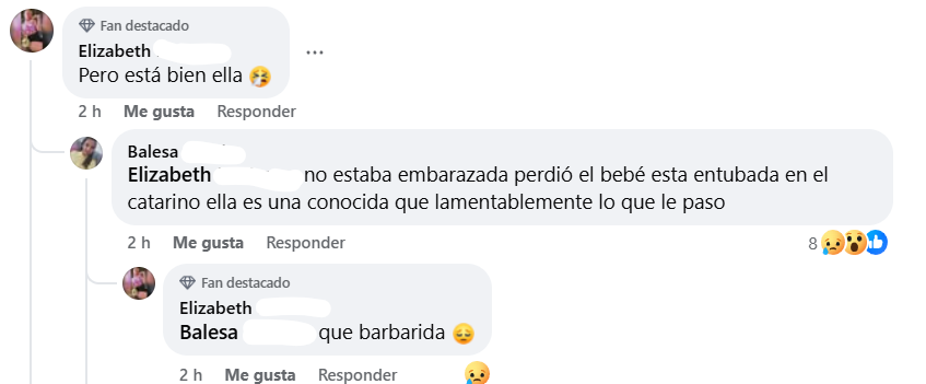 Captura de pantalla de los comentarios