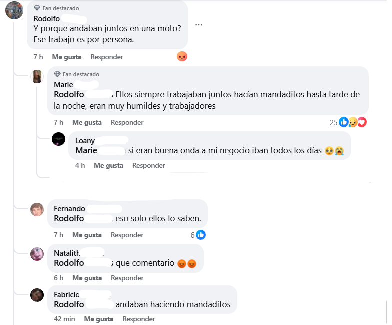 Captura de pantalla de los comentarios