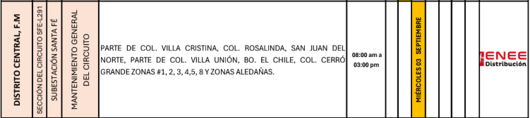 Lista de colonias que no tendrán luz pasado mañana