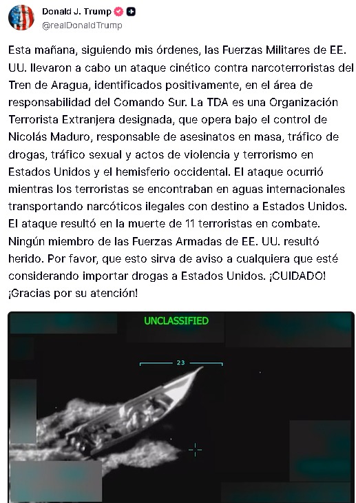 Captura de pantalla de la publicación