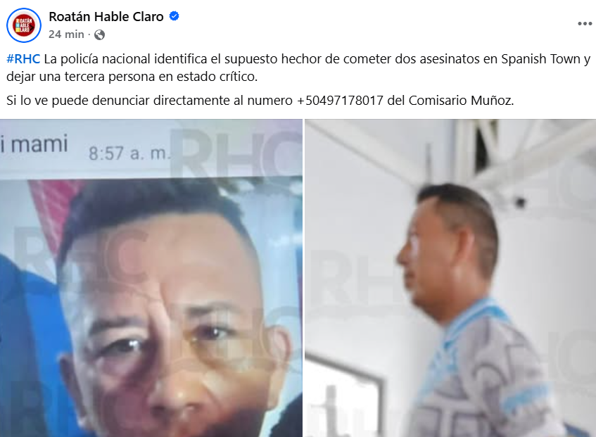 Captura de pantalla de la publicación