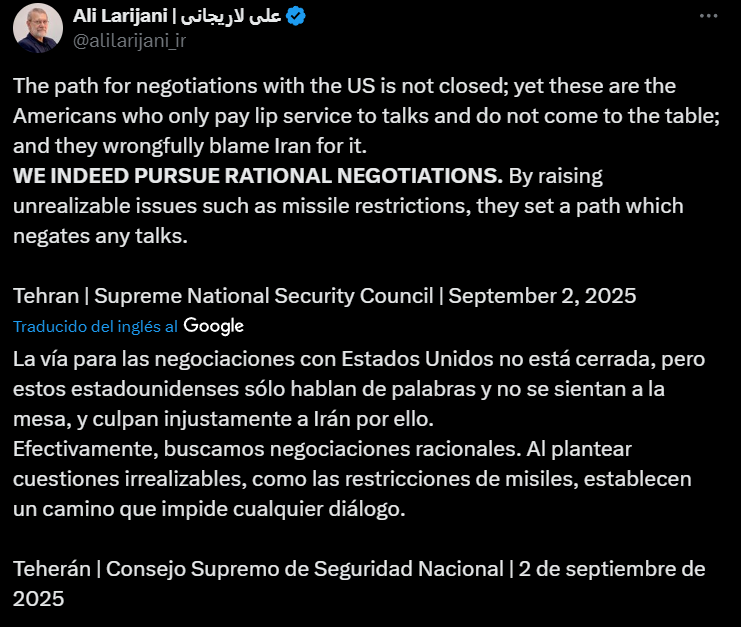 Captura de pantalla de la publicación