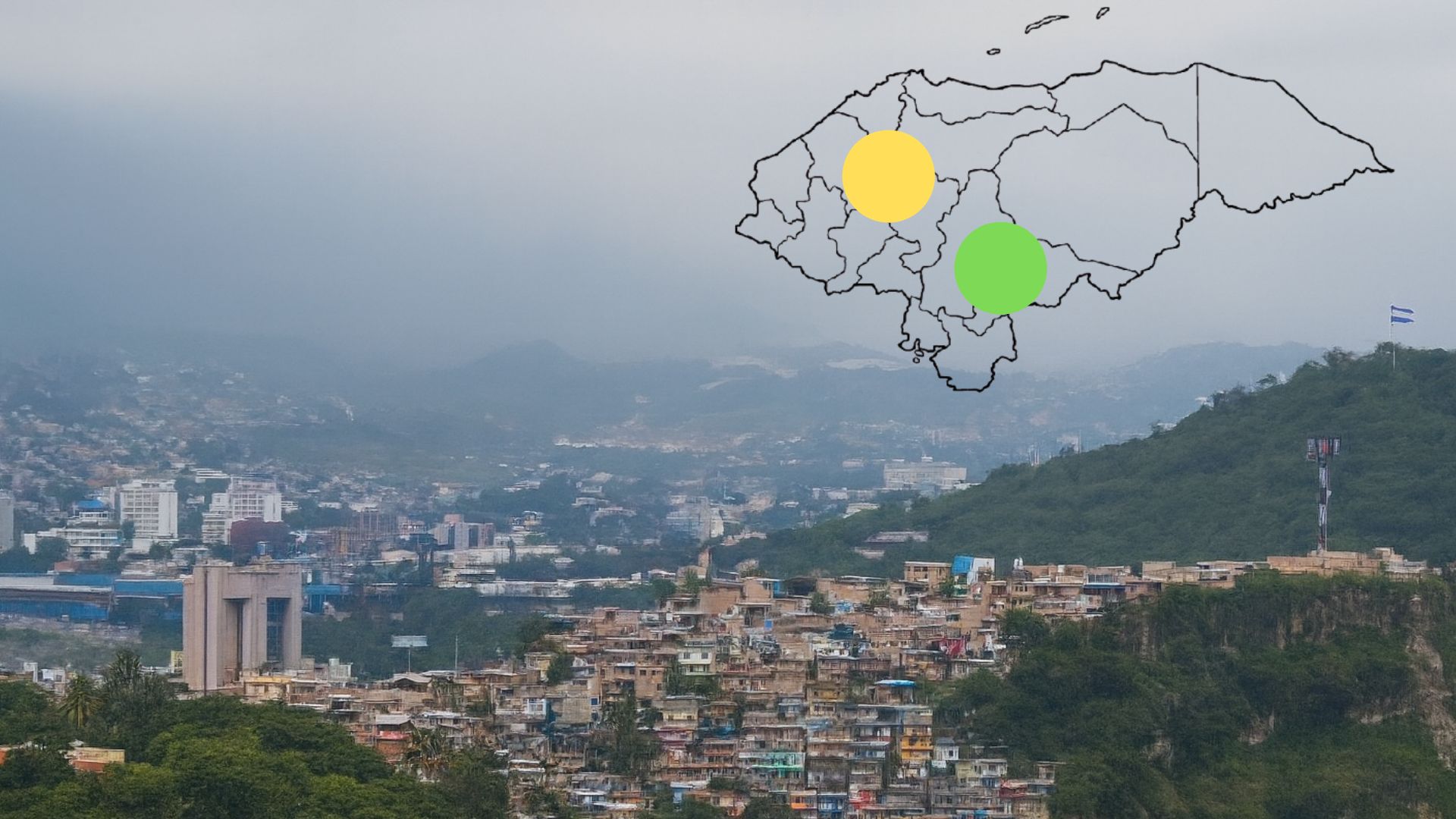 Honduras en alerta amarilla y verde por vaguada que dejará lluvias este sábado