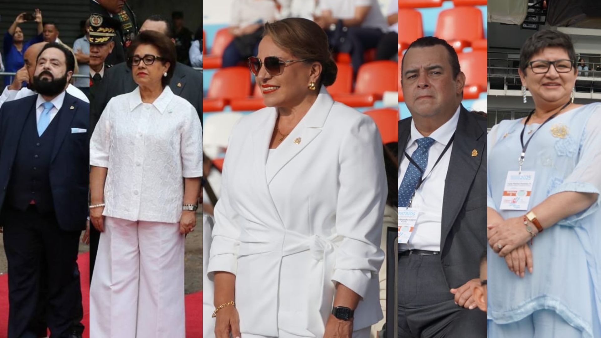 Así lucen las autoridades hondureñas durante las celebraciones de Independencia