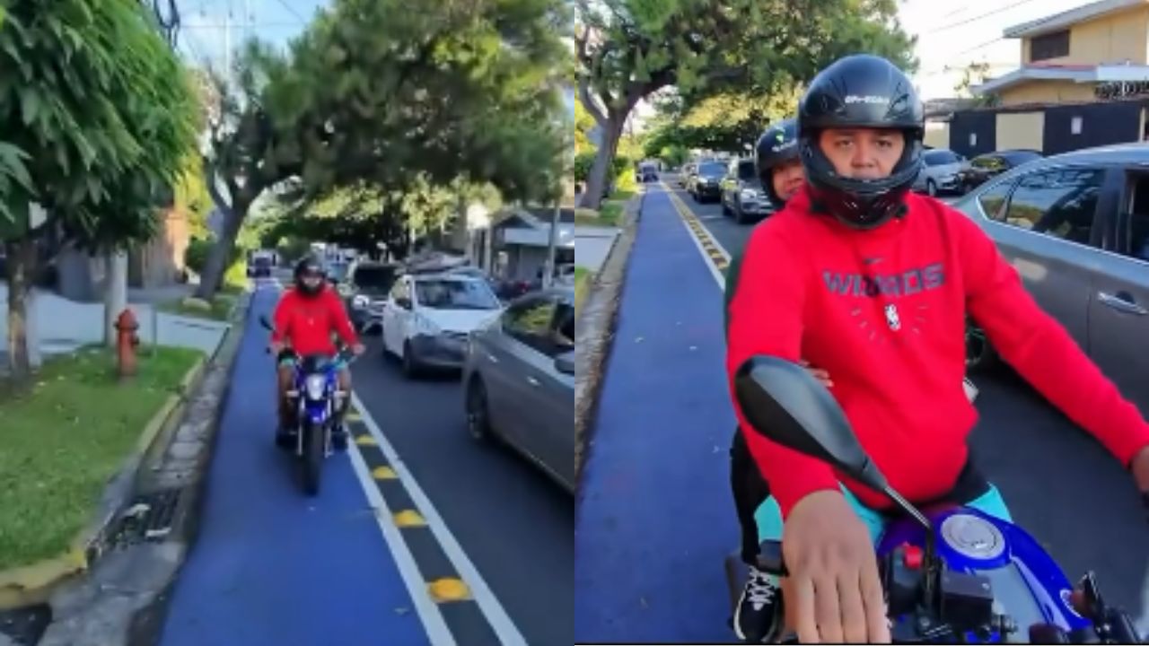 'Aquí venís grabado': Ciclista expuso a motociclista que invadió ciclovía