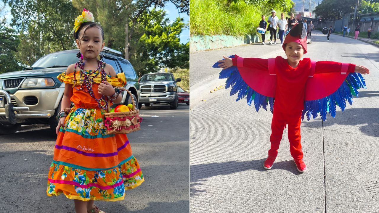 Niños desfilaron con fervor previo al aniversario por la independencia de Honduras