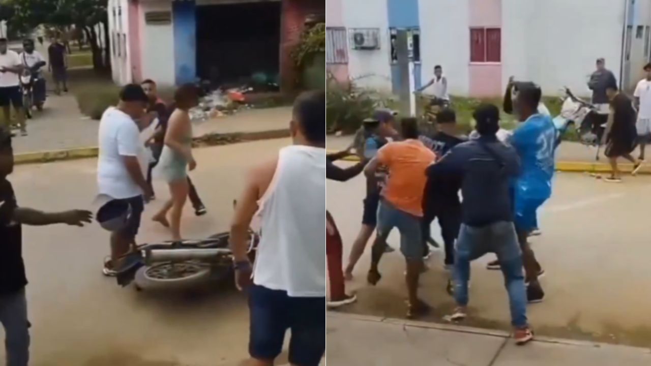 'Arranca': Graban golpiza a mototaxista que agredió a embarazada en la calle