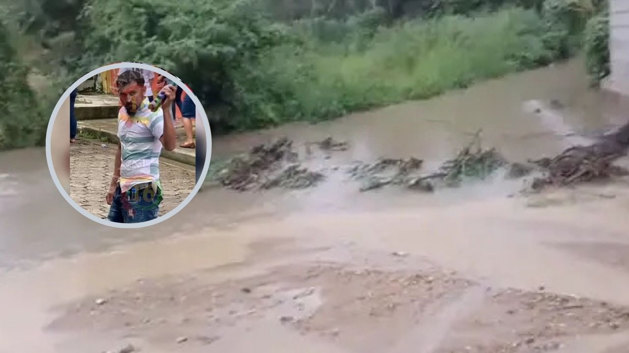 Video capta últimos instantes de hondureño arrastrado por quebrada