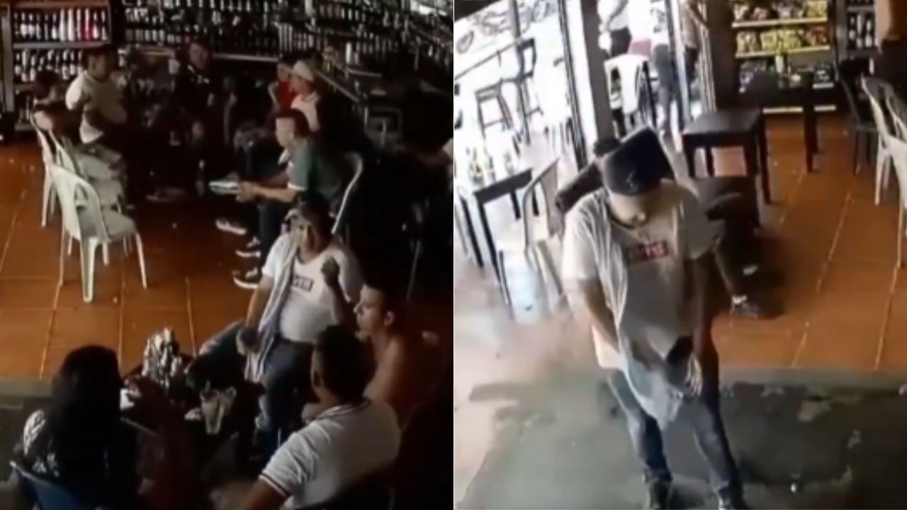 Video capta cuando hombre ataca a disparos a su amigo mientras estaban en un bar
