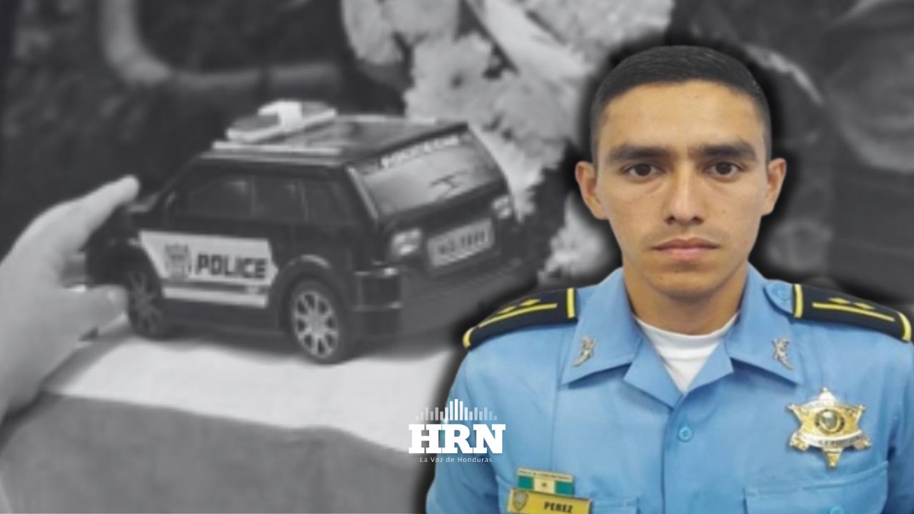 Un beso y un carrito de juguete marcaron el último adiós al inspector Kevin Pérez