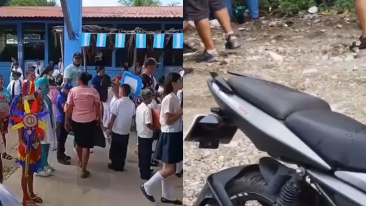 Video captó momento en que tirotean a hombre en acto previo a desfiles en Yoro