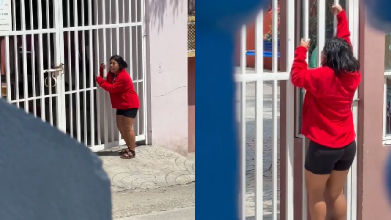 Graban a mujer llorando al dejar a su hijo en kínder en primer día de clases