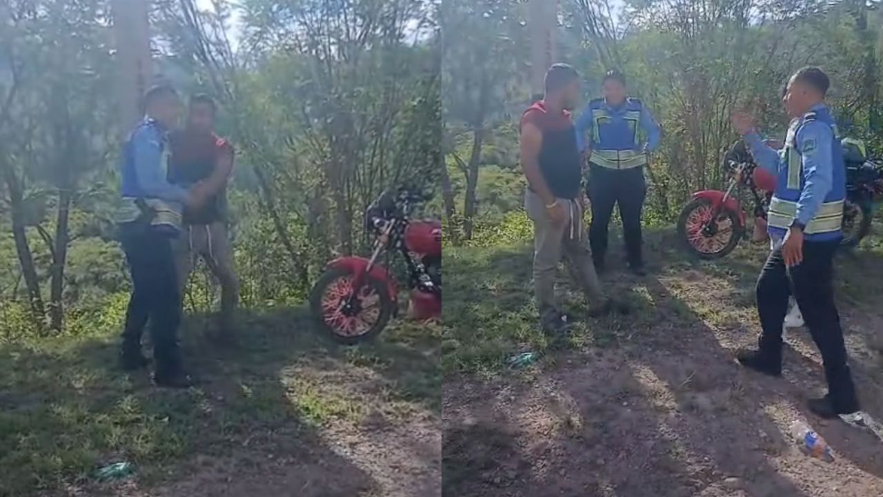 Video: ¿Cuál fue el motivo de la pelea entre un mototaxista y policías en Olancho?