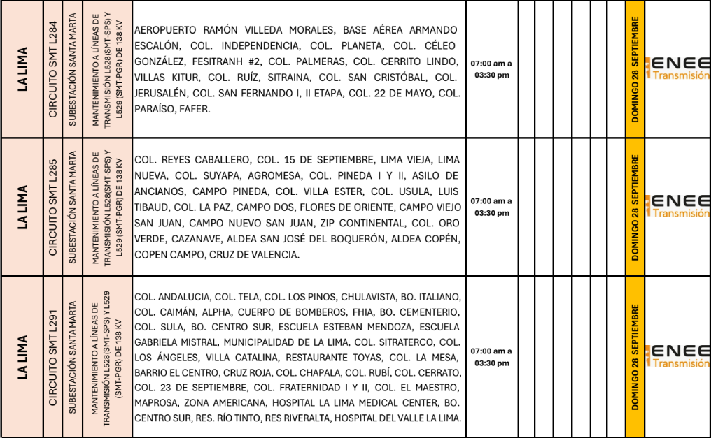 Lista de colonias que no tendrán luz pasado mañana