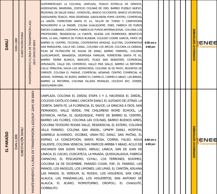 Lista de colonias que no tendrán luz pasado mañana