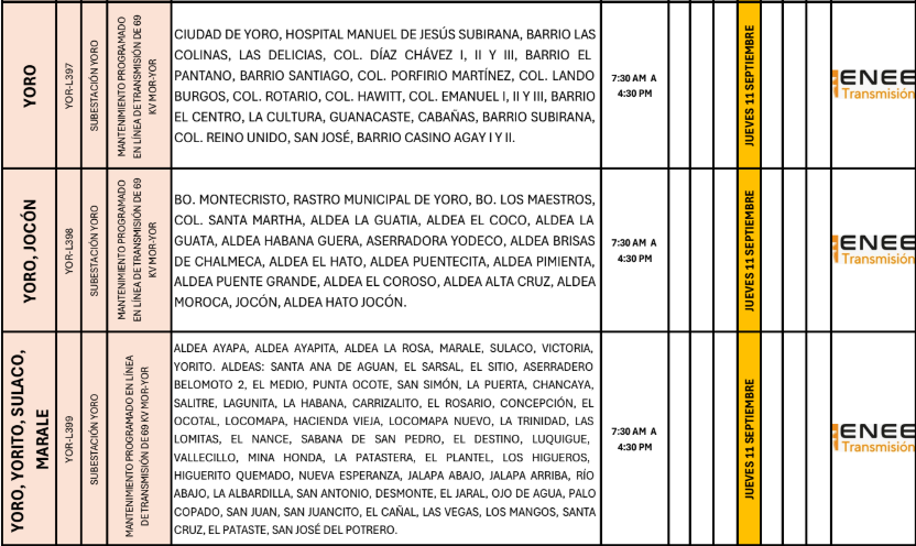 Lista de colonias que no tendrán luz pasado mañana