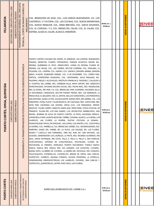 Lista de colonias que no tendrán luz pasado mañana