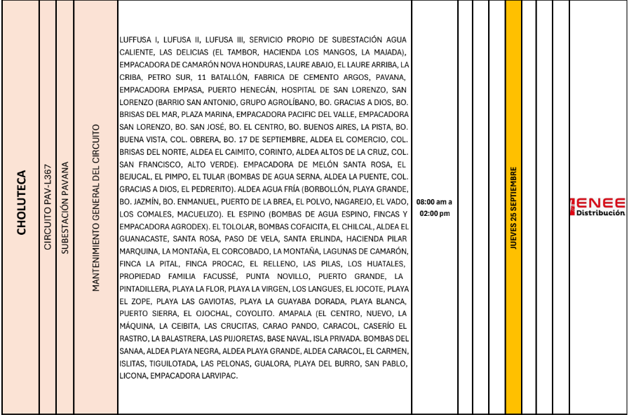 Lista de colonias que no tendrán luz pasado mañana