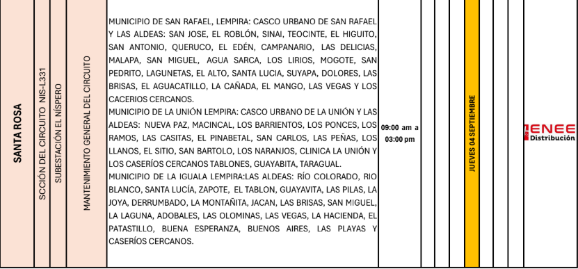 Lista de colonias que no tendrán luz pasado mañana
