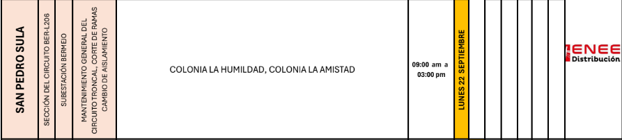 Lista de colonias que no tendrán luz pasado mañana