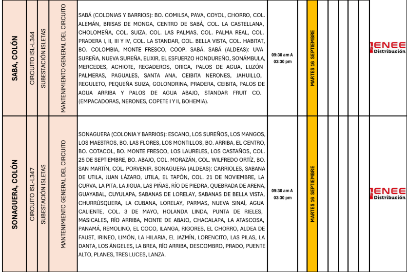 Lista de colonias que no tendrán luz pasado mañana