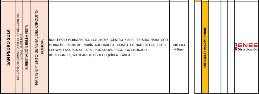 Lista de colonias que no tendrán luz pasado mañana