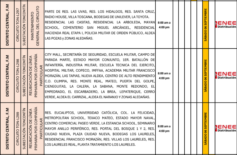 Lista de colonias que no tendrán luz pasado mañana