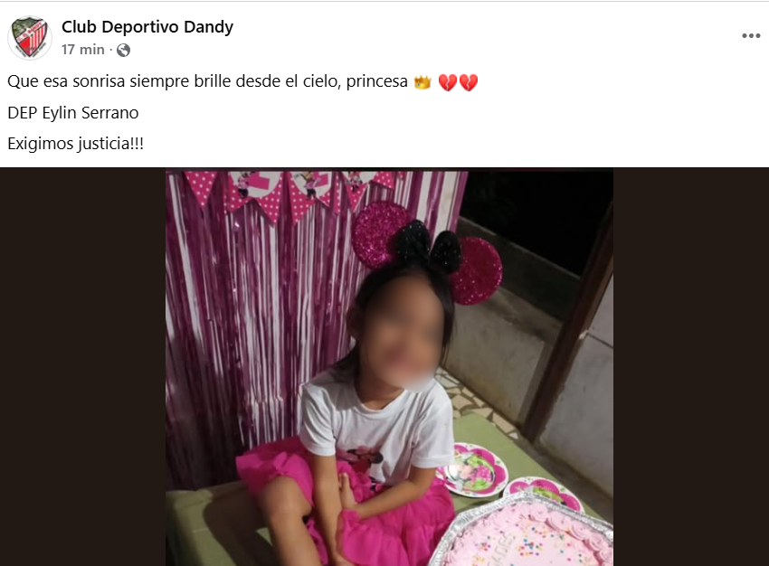 Captura de pantalla de la publicación