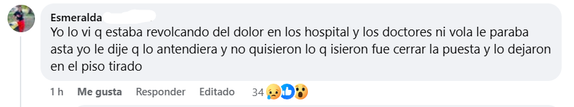 Captura de pantalla del comentario