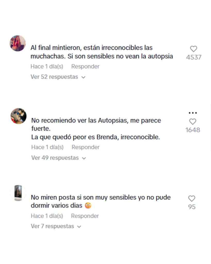 Captura de pantalla de los comentarios