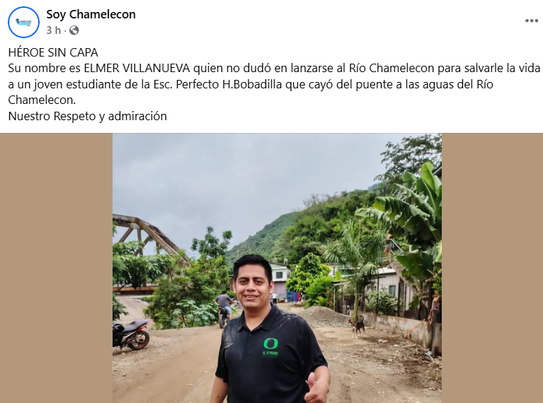 Captura de pantalla de la publicación