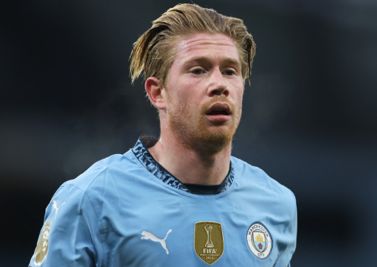 Kevin de Bruyne con la camisa de Manchester City